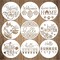 9 Pcs Welcome Stencils for Painting on Wood Reusable Round (9 Welcome)